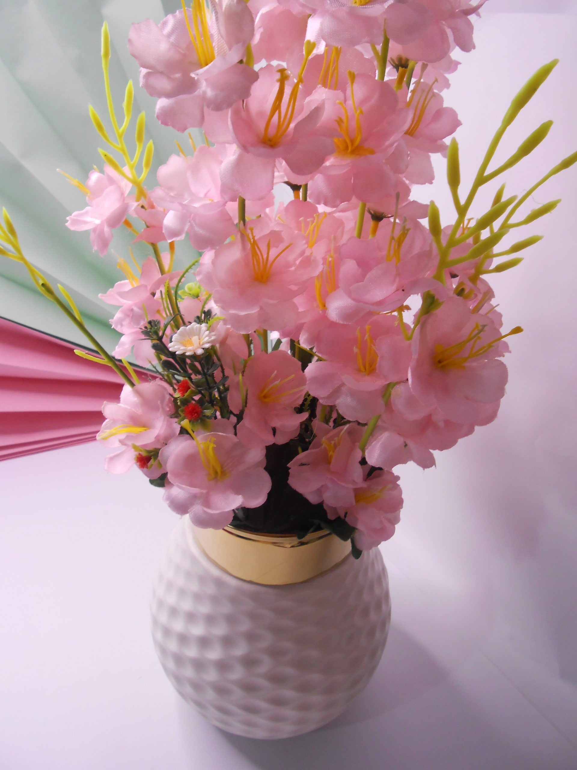 elegant pot with flowers