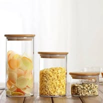 3-Piece Glass Jars Set with Air tight Lid