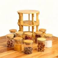 Rotating Spice Rack with 10 Jars - Image 3