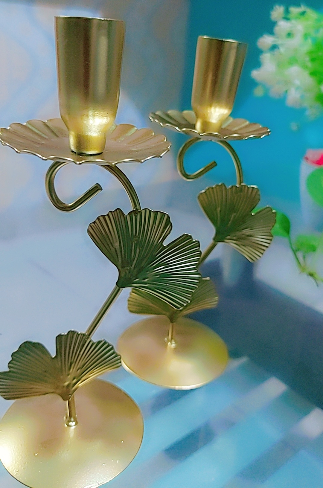 Elegant Stands for Candles ( Set of 2) - Image 2