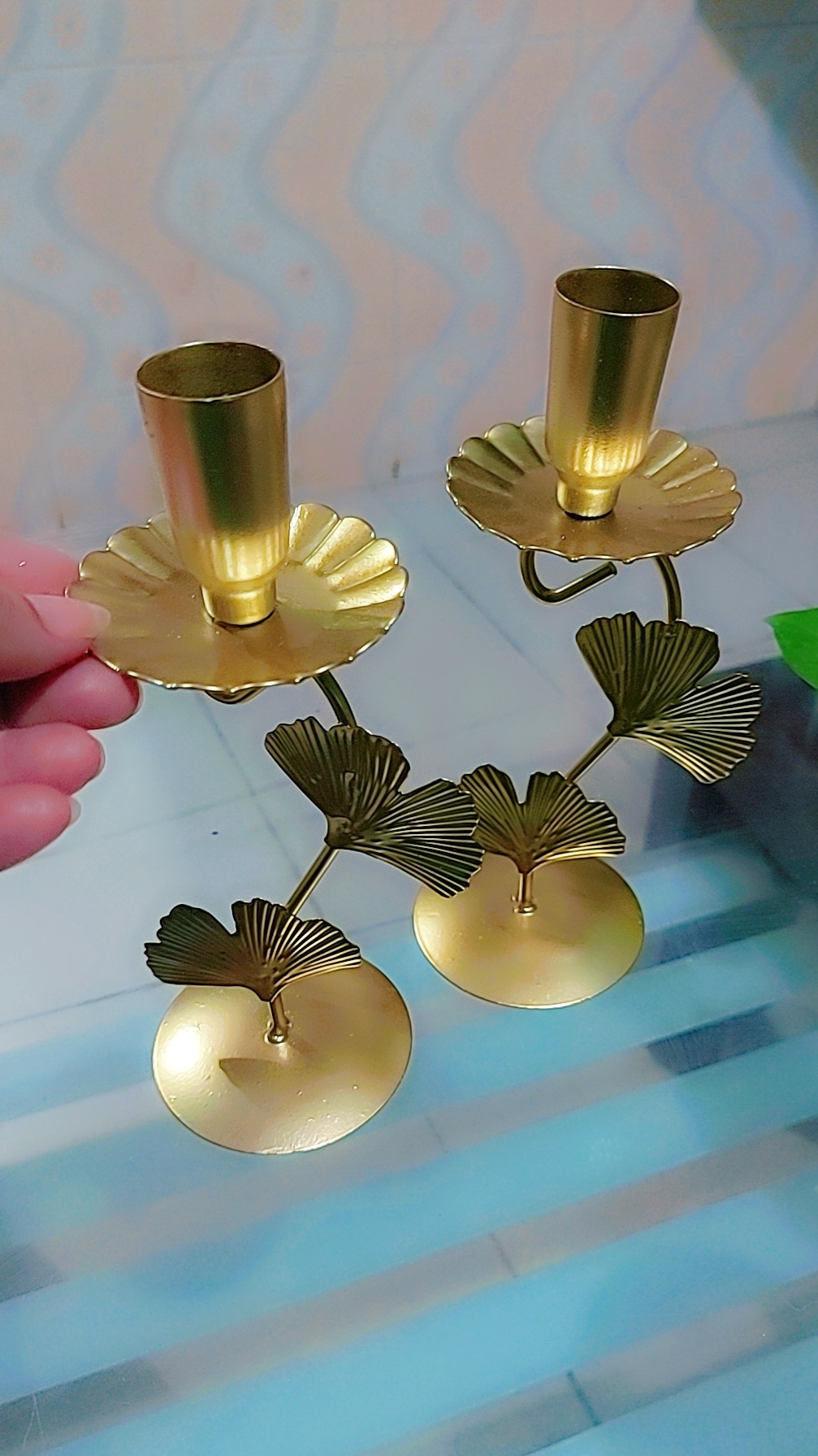 Elegant Stands for Candles ( Set of 2) - Image 3