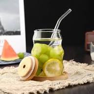 Glass Sipper with Straw